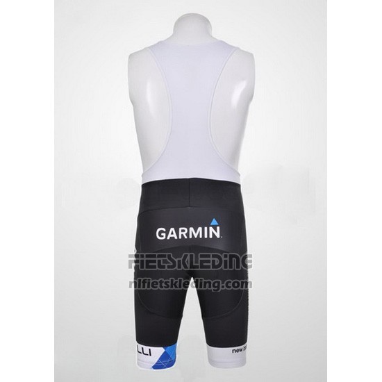 2011 Fietskleding Garmin Cervelo Blauw en Wit Korte Mouwen en Koersbroek